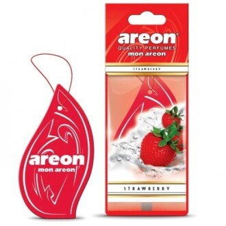 Ароматизатор на зеркало сухой Лист Mon "Strawberry" AREON MA40