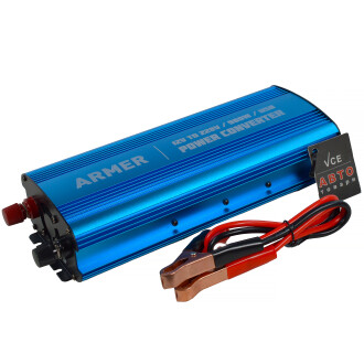 Перетворювач напруги 12v-220v/900w/usb/мод.хвиля <> ARMER ARM-PI1000