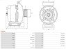 Генератор VA 12V-150A-6gr, EG15T026 AS A3689S (фото 5)