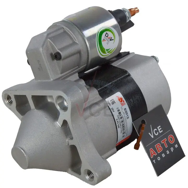 Стартер va 12v-0.85kw-8t, d7e27, cs1276, renault AS S3012 (фото 1)
