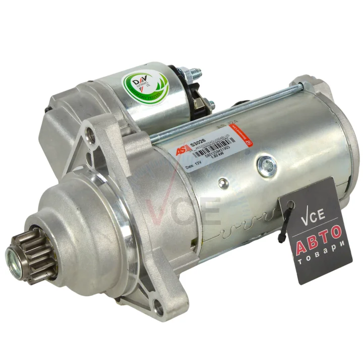 Стартер va 12v-1.8kw-11t, d7rs131, cs801, seat, vw t4 AS S3026 (фото 1)