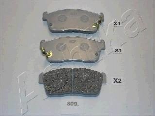 Комплект тормозных колодок, дисковый тормоз ASHIKA 50-08-809