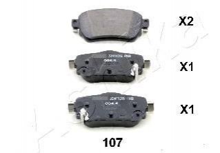 Комплект тормозных колодок, дисковый тормоз ASHIKA 51-01-107 (фото 1)