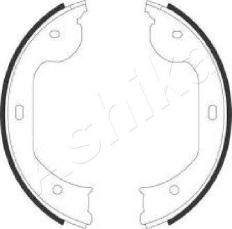 Колодки тормозные барабанные (комплект 4 шт) ASHIKA 55-00-0104