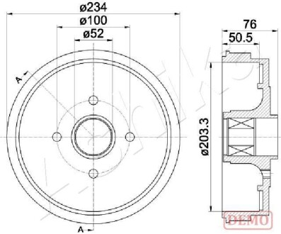 Барабан тормозной ASHIKA 56-00-0409C