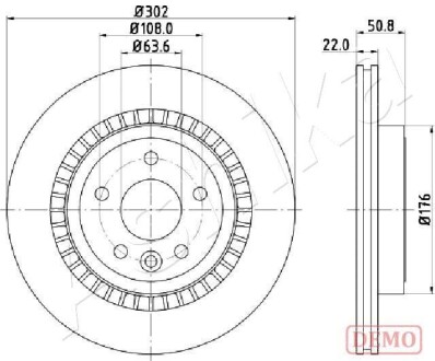 Диск тормозной ASHIKA 61-00-0325C