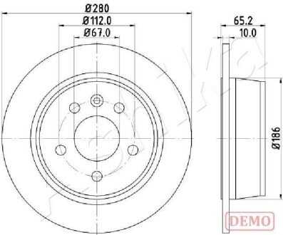 Диск тормозной ASHIKA 61-00-0530C