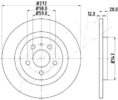 Тормозные диски ASHIKA 61-00-0606 (фото 1)