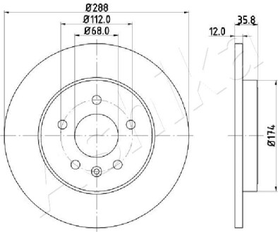 Гальмівні диски ASHIKA 61-00-0908