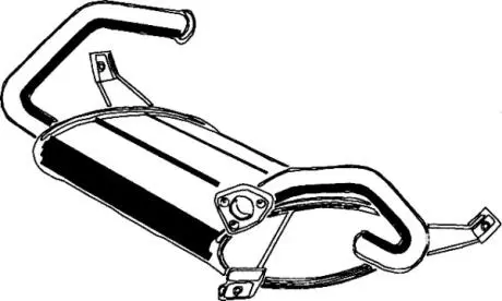 Задній глушник, випускна система Asmet 26015