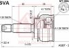 ШРУС наружный 29x57x25 (mitsubishi outlander cu2w/cu5w 4wd 2003-) AKYOTO/ASVA/AKITAKA MT-38A43 (фото 1)