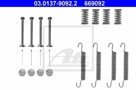 Комплектующие, стояночная тормозная система ATE 03.0137-9092.2