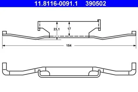 Пружина, тормозной суппорт ATE 11.8116-0091.1