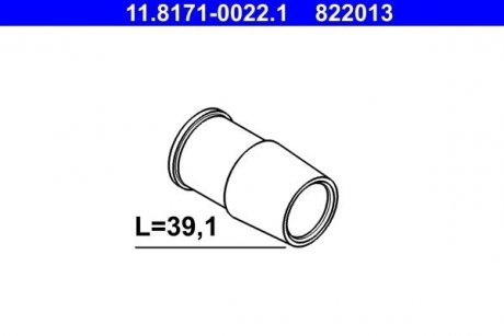 Напрямна гільза, корпус скоби гальма ATE 11.8171-0022.1 (фото 1)