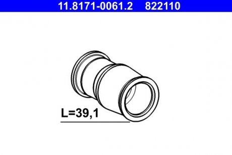 Напрямна гільза, корпус скоби гальма ATE 11.8171-0061.2 (фото 1)