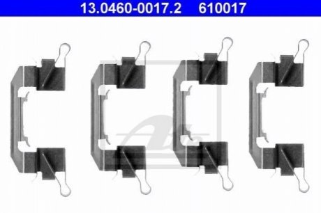 Комплектующие, колодки дискового тормоза ATE 13.0460-0017.2 (фото 1)