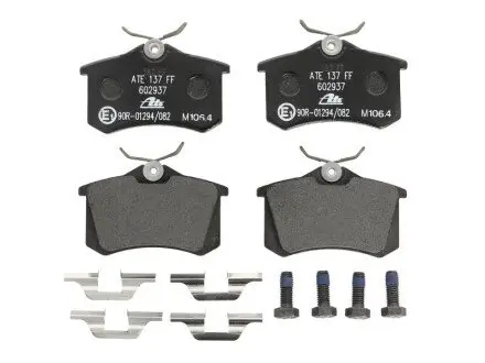 Комплект тормозных колодок, дисковый тормоз ATE 13.0460-2937.2