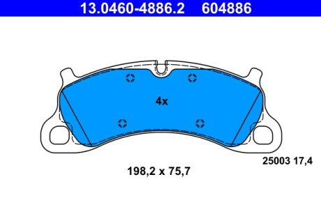 Тормозные колодки ATE 13.0460-4886.2