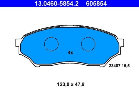 Гальмівні колодки ATE 13.0460-5854.2