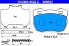 Комплект гальмівних колодок, дискове гальмо ATE 13.0460-6922.2 (фото 1)