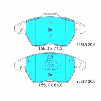 Комплект тормозных колодок, дисковый тормоз ATE 13.0460-7285.2 (фото 1)