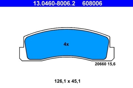 Тормозные колодки ATE 13.0460-8006.2