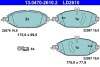 Комплект тормозных колодок, дисковый тормоз ATE 13.0470-2610.2 (фото 1)