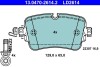 Комплект гальмівних колодок, дисковий гальмо ATE 13.0470-2614.2 (фото 1)