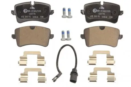 Комплект тормозных колодок, дисковый тормоз ATE 13.0470-2770.2