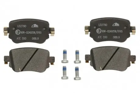 Комплект тормозных колодок, дисковый тормоз ATE 13.0470-2790.2