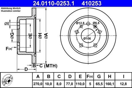 Гальмівний диск ATE 24.0110-0253.1