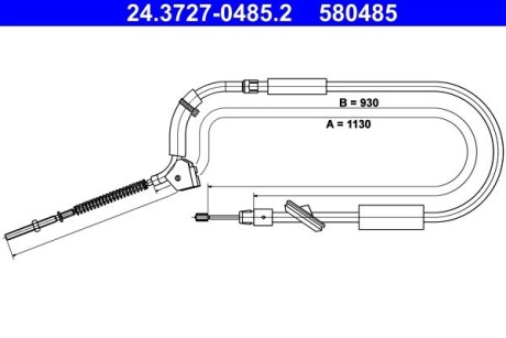 Трос ручника ATE 24.3727-0485.2