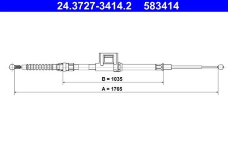 Трос ручника ATE 24.3727-3414.2