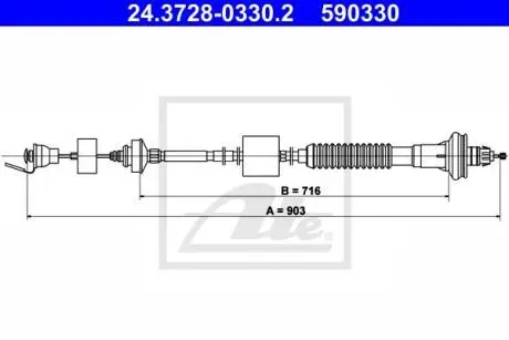 Тросик сцепления ATE 24.3728-0330.2