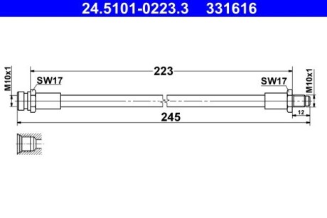 Тормозные шланги ATE 24.5101-0223.3