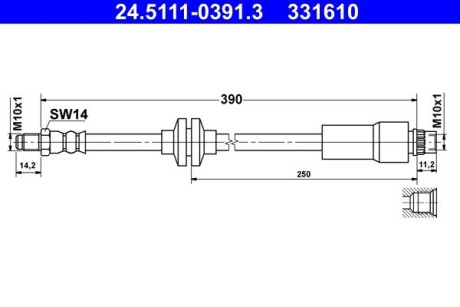 Тормозные шланги ATE 24.5111-0391.3