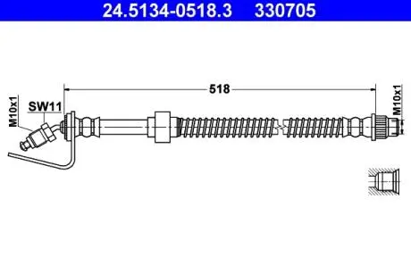 Тормозные шланги ATE 24.5134-0518.3