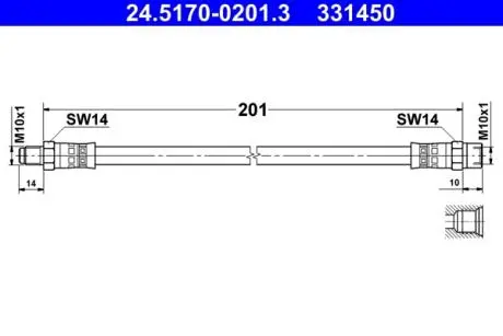 Тормозные шланги ATE 24.5170-0201.3