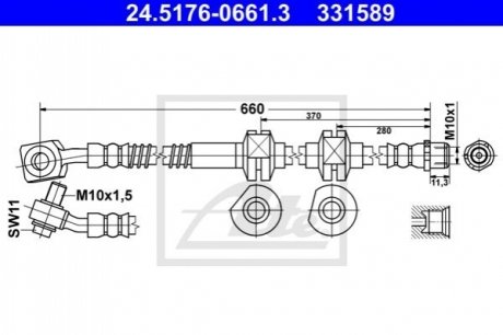 Гальмівні шланги ATE 24.5176-0661.3