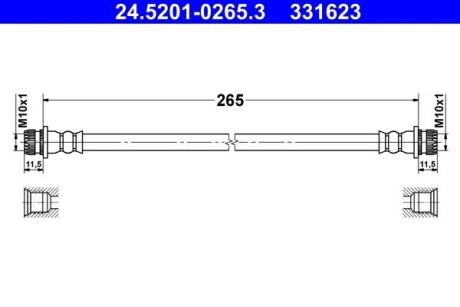 Гальмівні шланги ATE 24.5201-0265.3