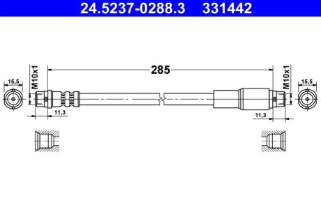 Гальмівний шланг ATE 24.5237-0288.3