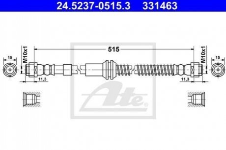 Тормозные шланги ATE 24.5237-0515.3 (фото 1)