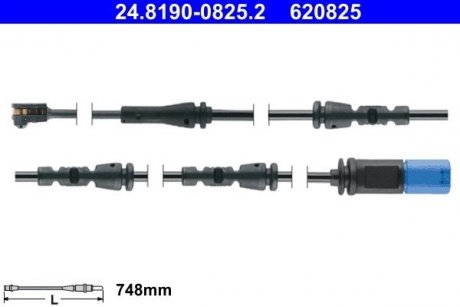 Датчик задних тормозных колодок ATE 24.8190-0825.2 (фото 1)