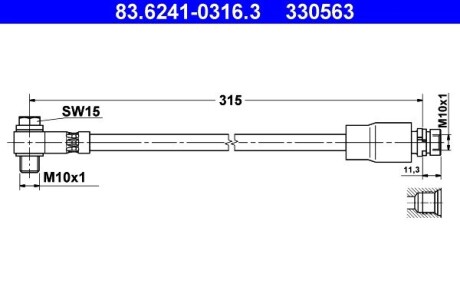 Гальмівні шланги ATE 83.6241-0316.3