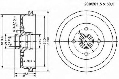 Тормозной барабан AUTOMEGA 120018210