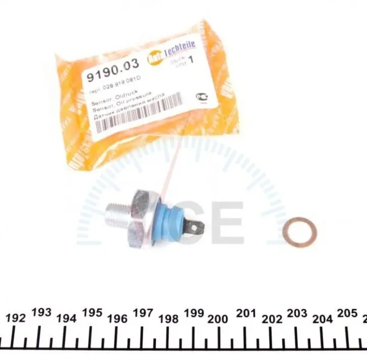 Датчик тиску олії vw t4/lt (синій) (9190.03) AUTOTECHTEILE 391 9003 (фото 1)
