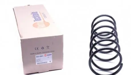 Пружина (передня) citroen berlingo/peugeot partner 1.8d/2.0 hdi 98-07 (800kg) (d=12,5мм) AUTOTECHTEILE 502 0901