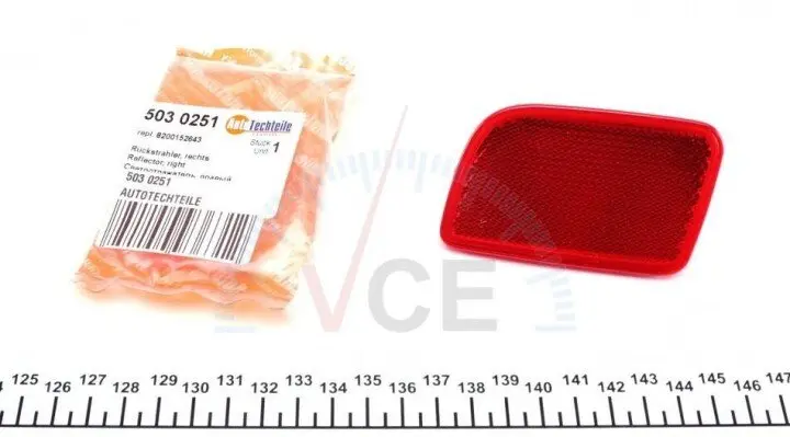 Отражатель бампера (заднего) renault master iii/opel movano b 2.3cdti 10-(r) AUTOTECHTEILE 503 0251 (фото 1)