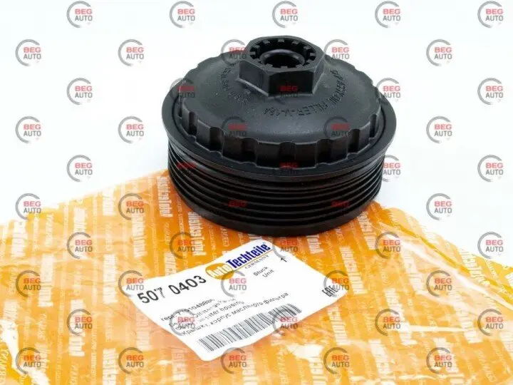 Крышка масляного фильтра ford transit/ opel movano/vivaro/renault master/trafic 2.4/2.5 di/dti/cd AUTOTECHTEILE 507 0403 (фото 1)