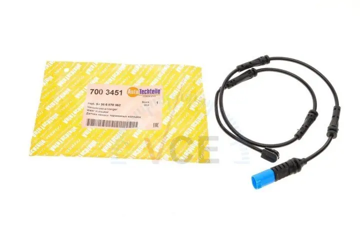 Датчик зносу гальмівних колодок (задніх) bmw x5 (g05/f95)/x7 (g07) 18- (l=750mm) AUTOTECHTEILE 700 3451 (фото 1)